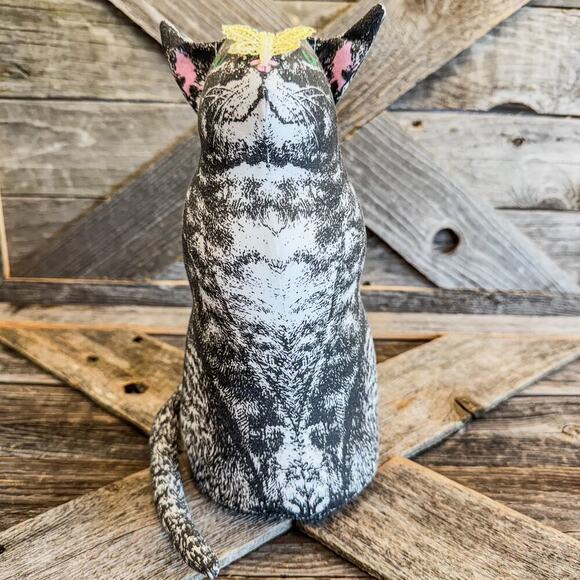 1984 Vintage Stuffed McGuffeys Cat w/ Butterfly From The Smithsonian Institution - Picture 8 of 10